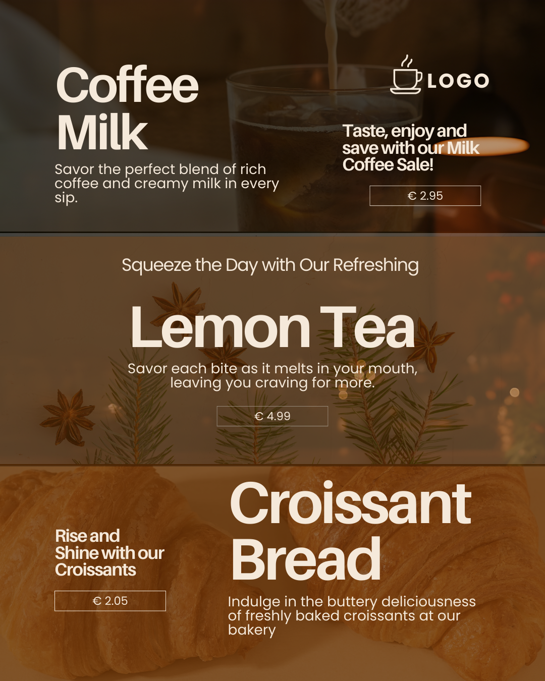 Café Menu Board Social Media Design
