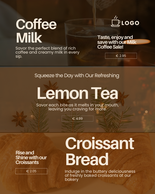 Café Menu Board Social Media Design