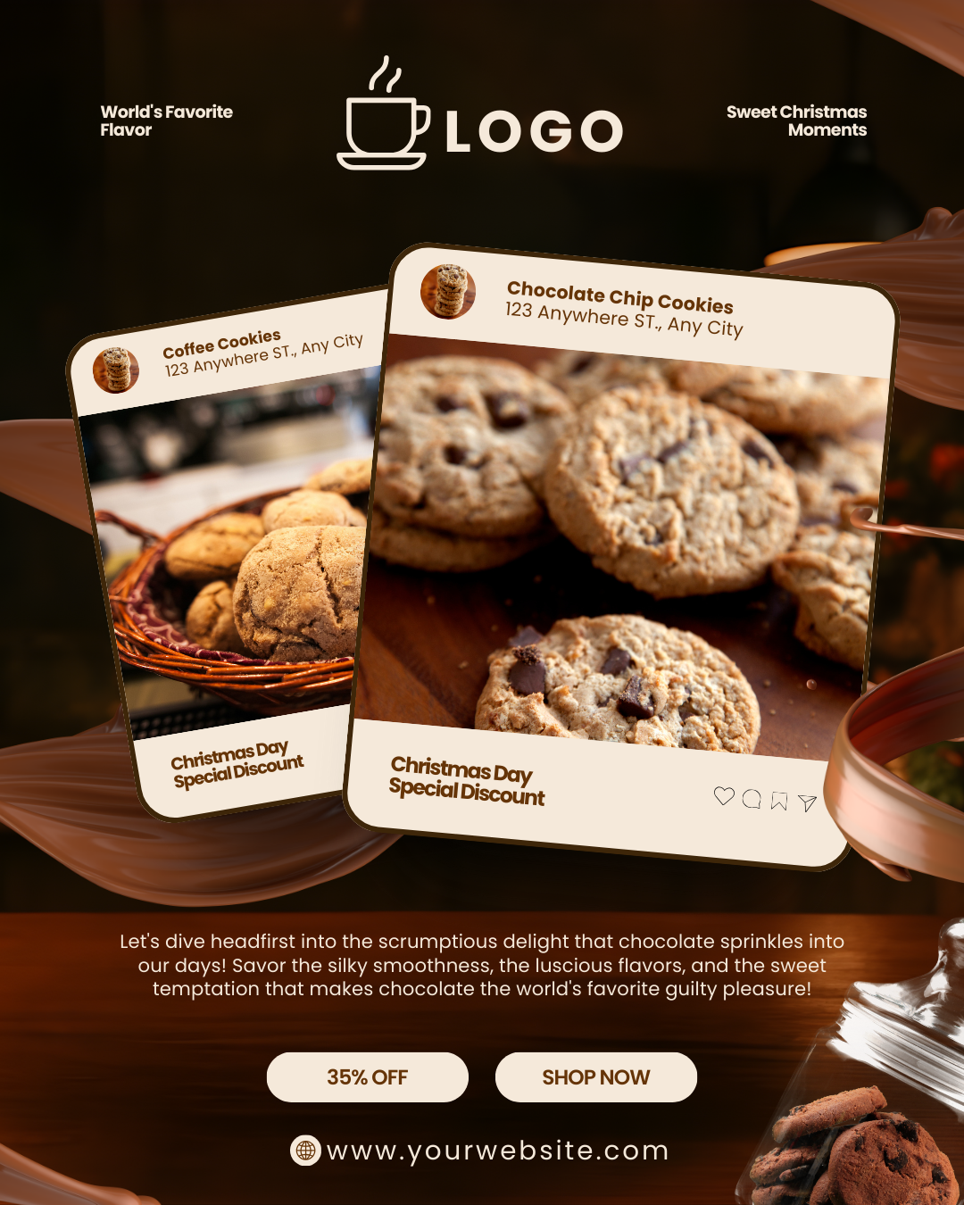 Christmas Cookie Promo Social Media Design