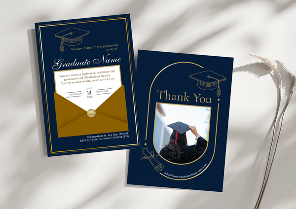 Modern Graduation Invitation – Editable Professional Design